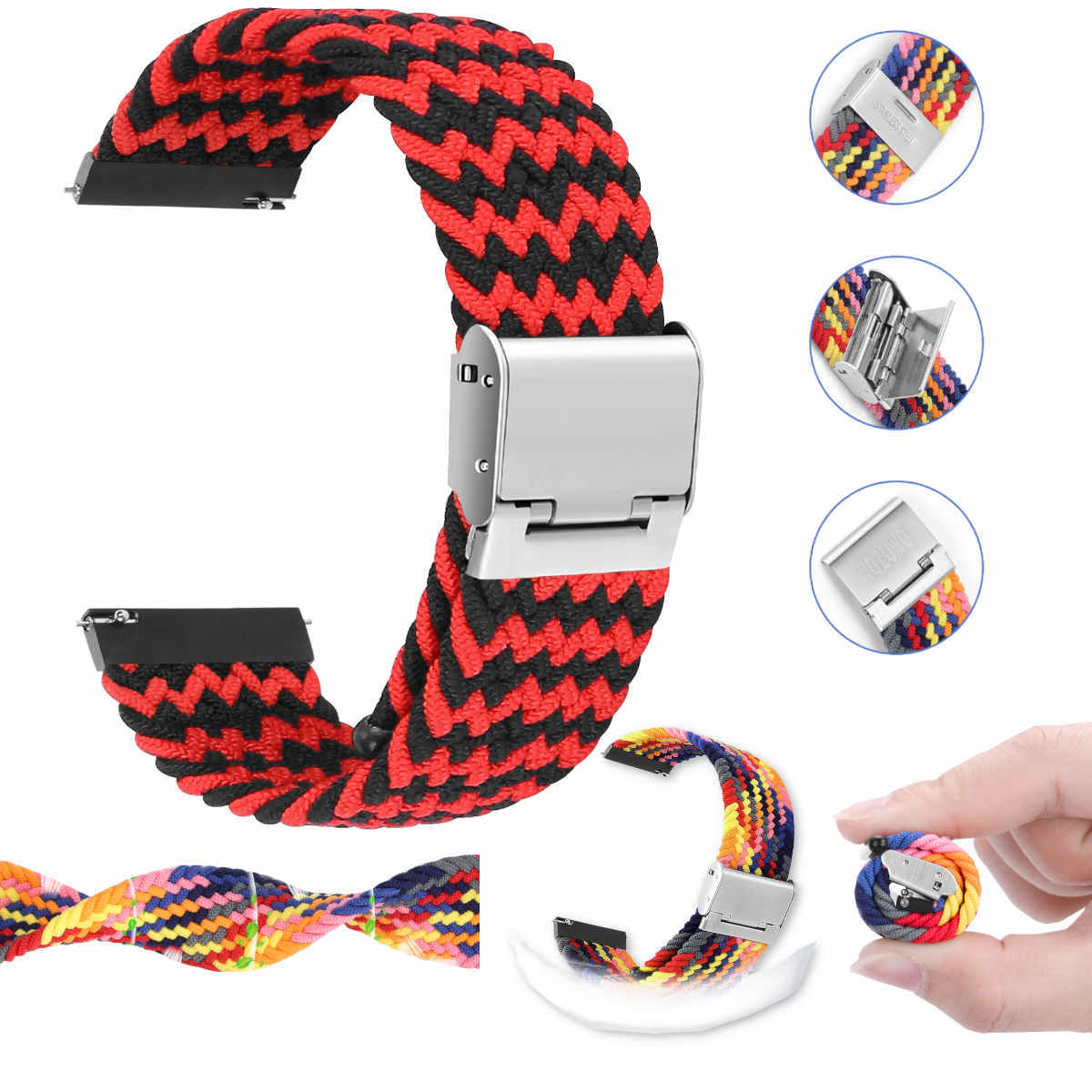 Pre Samsung Galaxy Watch FE 6 5 4 Normal Pro Classic Nylon Armband