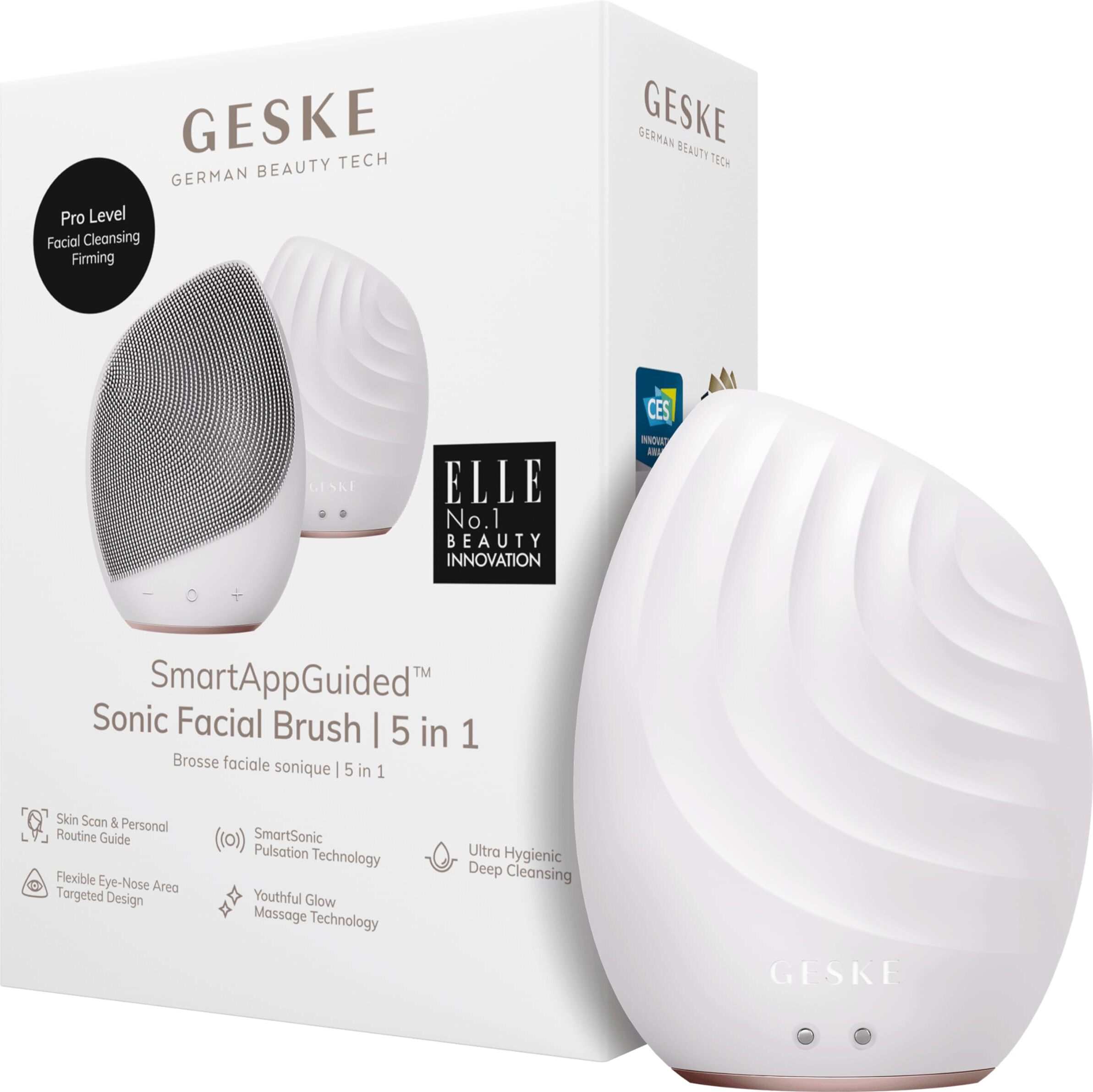 Geske SMART APP GUIDED 5-in-1 Schall-Gesichtsbürste #white 1 u