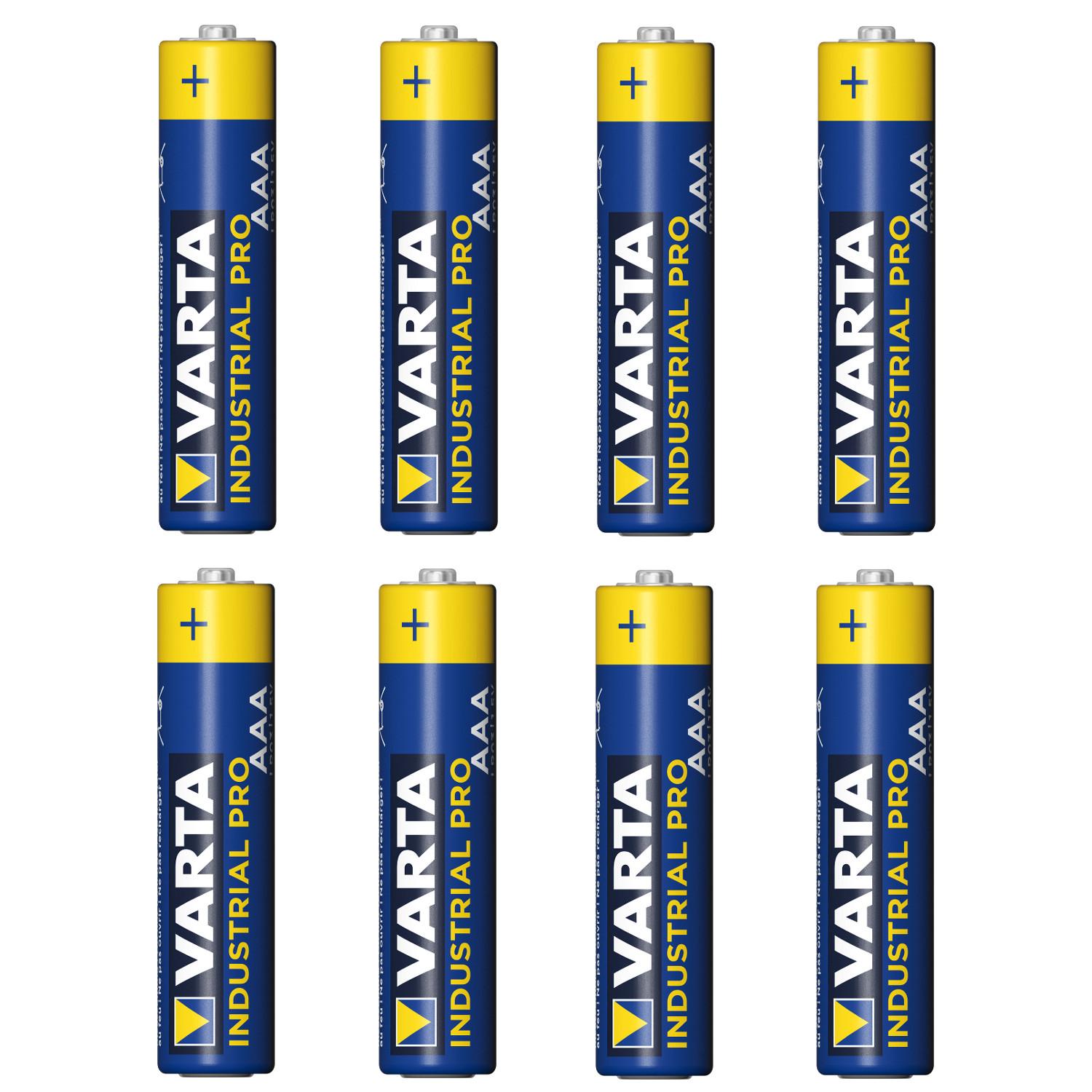 8x R-03 LR03 AAA Alkalibatterie Varta Industrial 4003