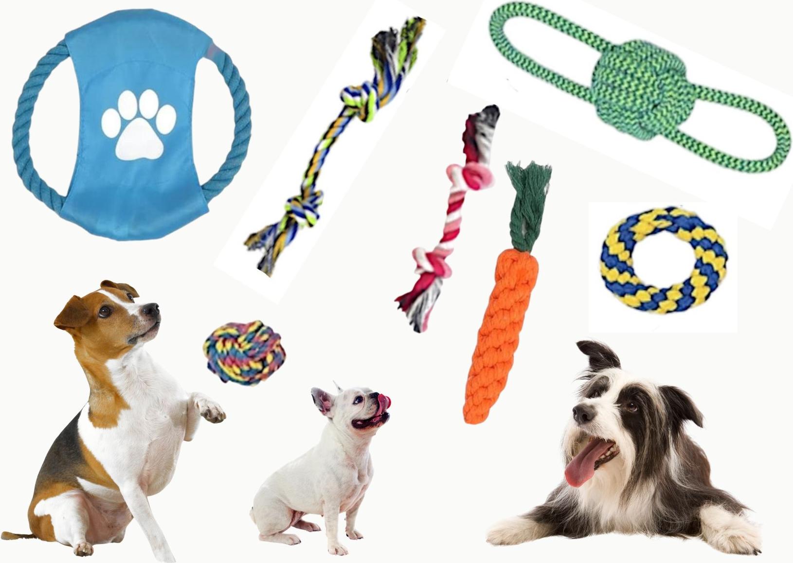 JDS Zerrspielzeug für kleine Hunde, 7er-Set Spielzubehör