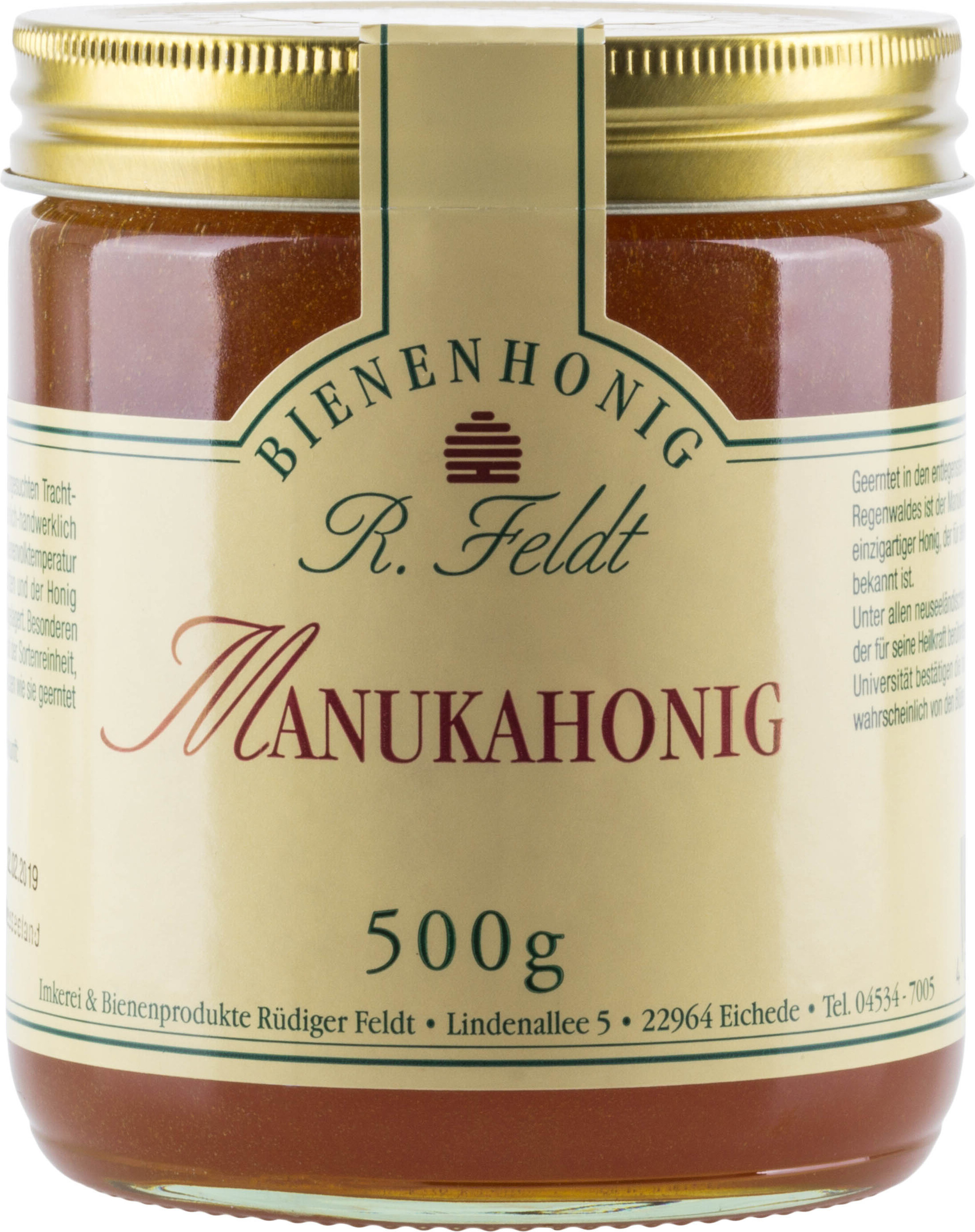 Rüdiger Feldt Rdiger Feldt Manukahonig im Glas 500 g