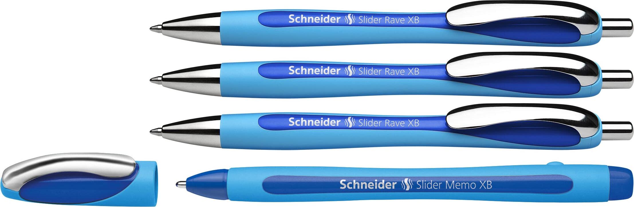 Schneider Set Penne A Sfera 3+1 – Slider Rave XB E Slider Memo XB – Inchiostro Blu – Tratto Extra Largo - 4