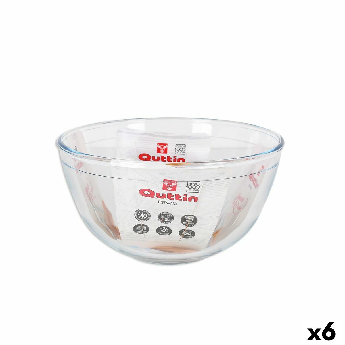 Rührschüssel quttin Glas ø 21,2 x 11,2 cm (6 Stück)