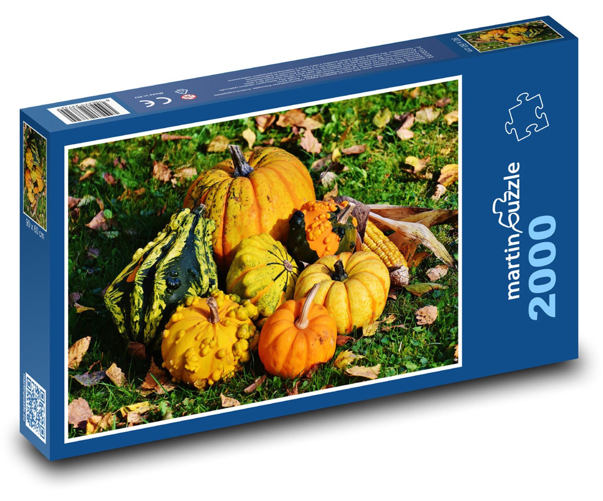 MCprint Puzzle 2000 Herbstliche Kürbisernte - martinpuzzle