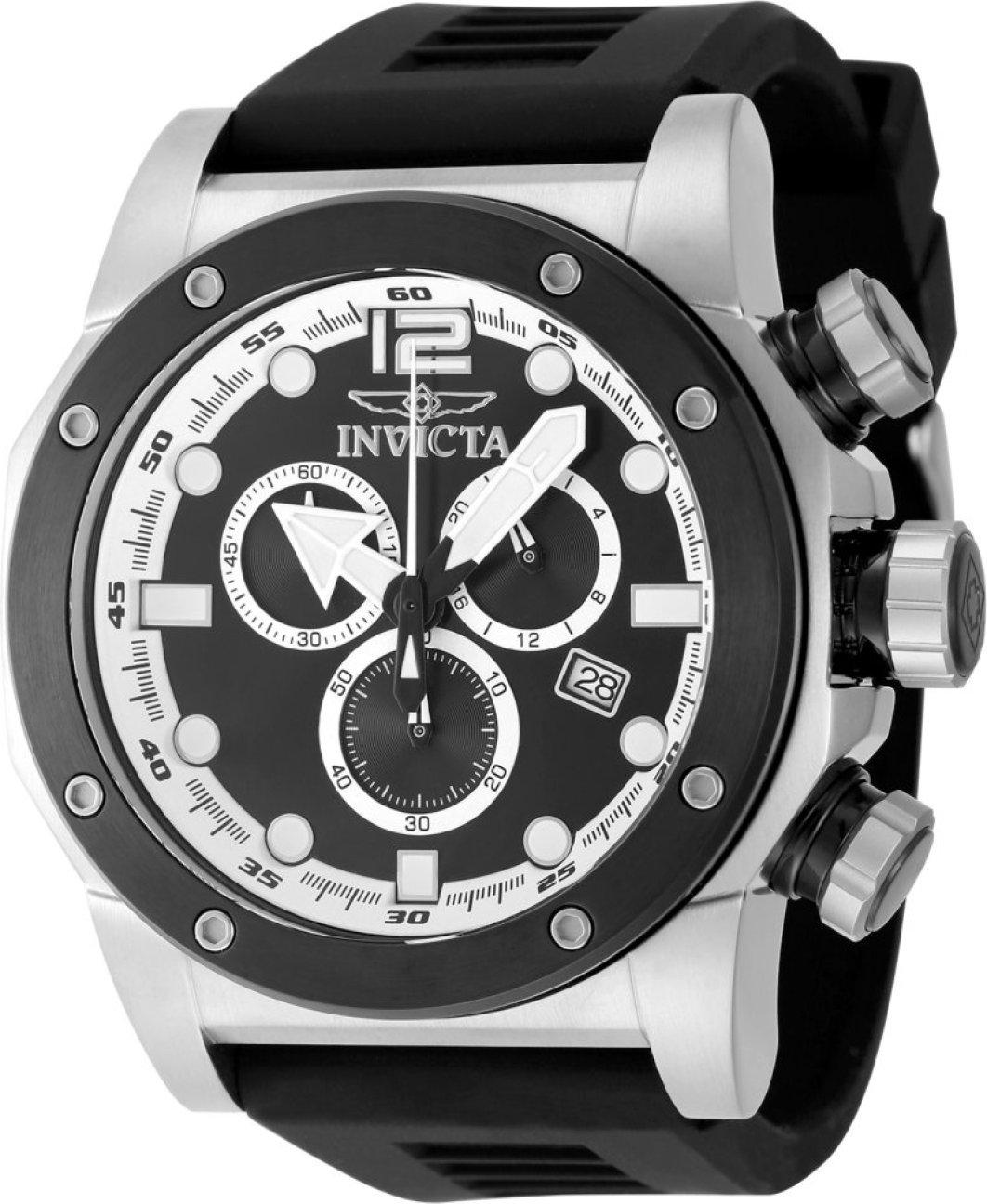 Invicta Sea Hunter 48979 - Pánske Náramkové Hondiky - Quarz - Nerezová oceľ s čiernym ciferníkom - 52mm