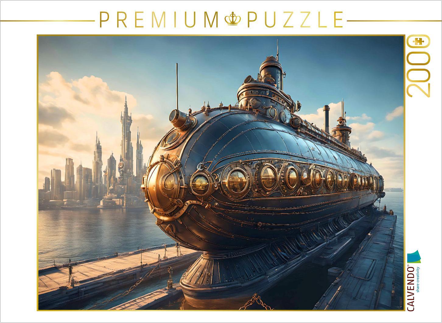 CALVENDO Puzzle Submarine beim Stapellauf | 2000 Teile Lege-Größe 90x67cm Foto-Puzzle für glückliche Stunden