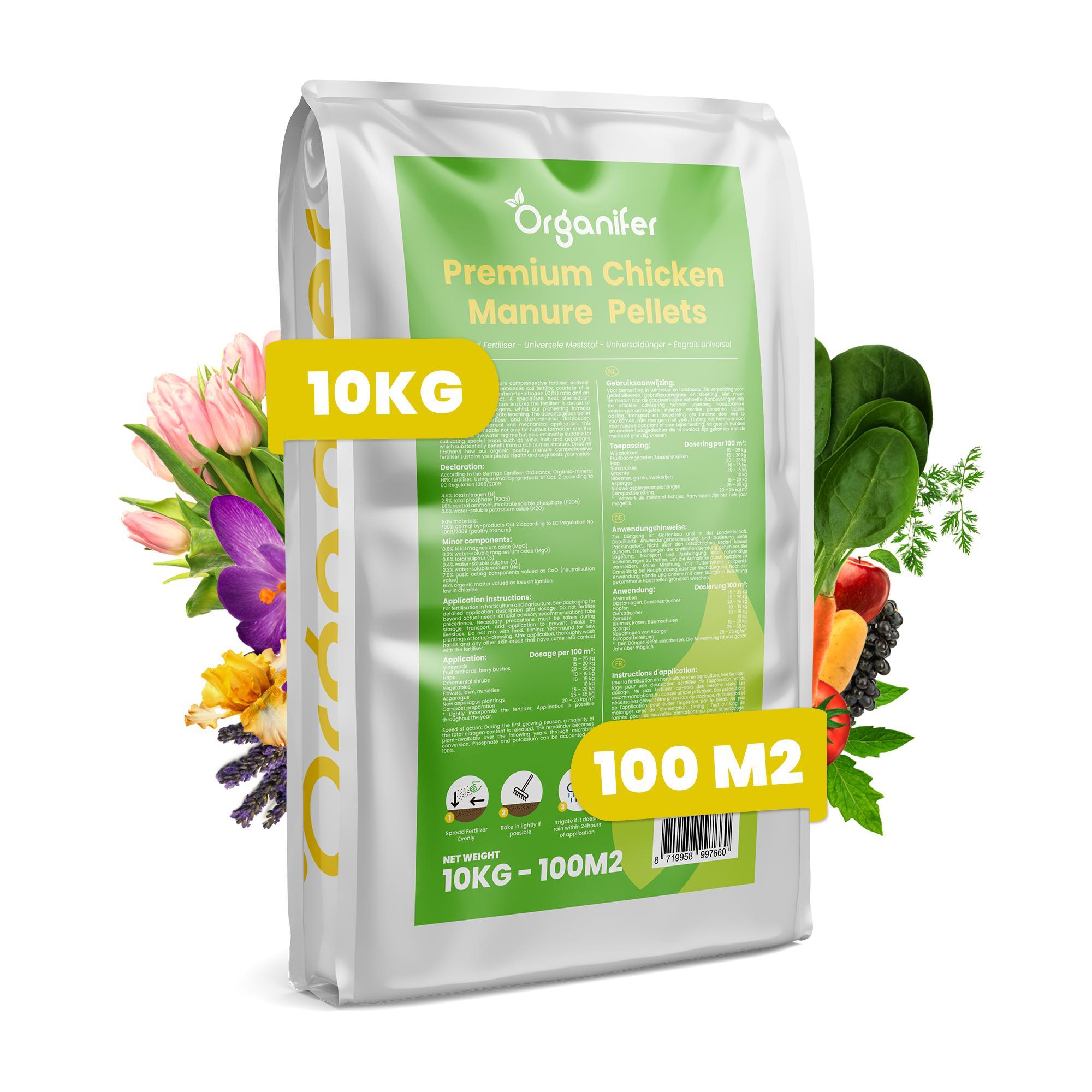 Hühnermist Pellets (10 kg für 100 m2) - Organifer 15034