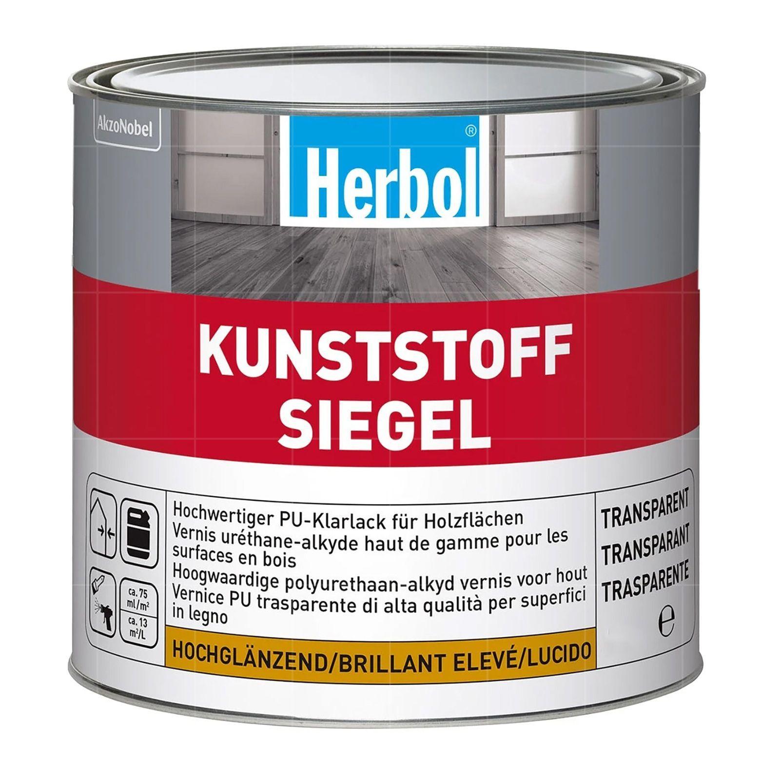 Herbol Kunststoff Siegel, Hochglanz-Oberflächenbehandlung, Farblos, Lösungsmittelbasiert, 399 g/l, Hoch (25 - 50%), 2 h 5010556