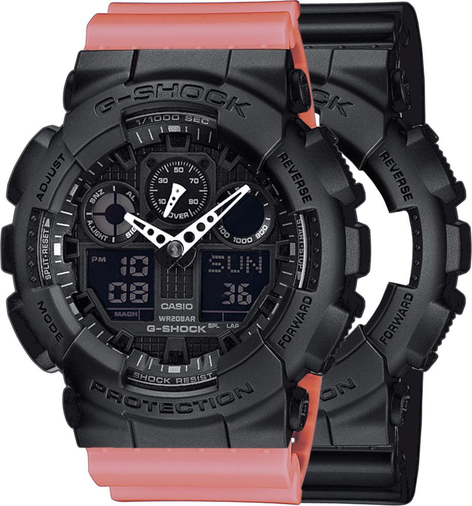 Zegarek Casio G-Shock SET GA-100-1A1ER + BEZEL 10358741 + PASEK 10498150 20BAR