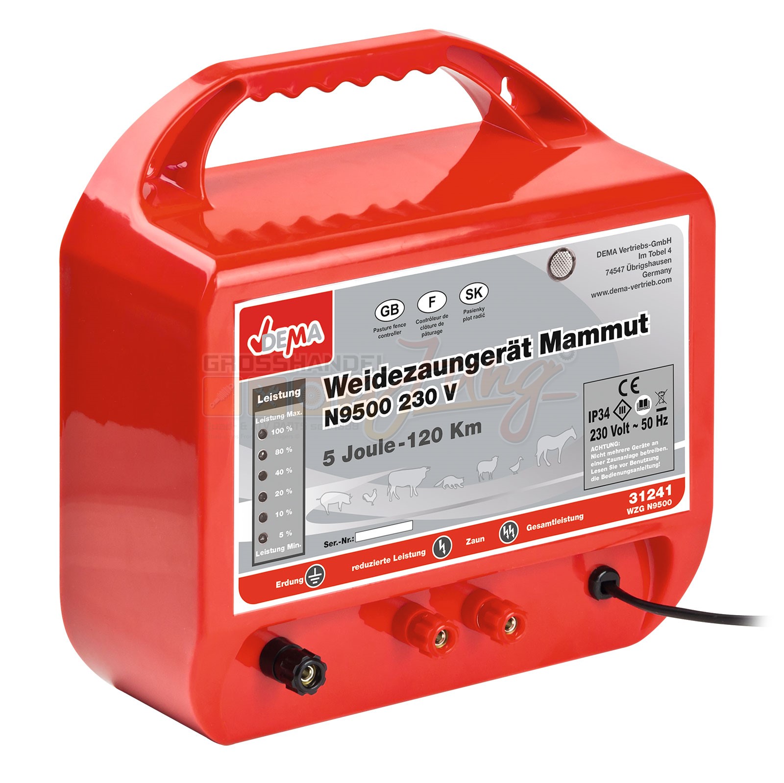 DEMA Elektrozaun 230 V Mammut N9500 230V 31241