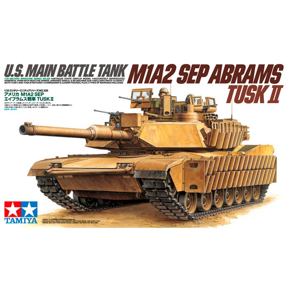 Tamiya 35326 - 1/35 Us Kampfpanzer M1A2 Sep Abrams Tusk II - Neu