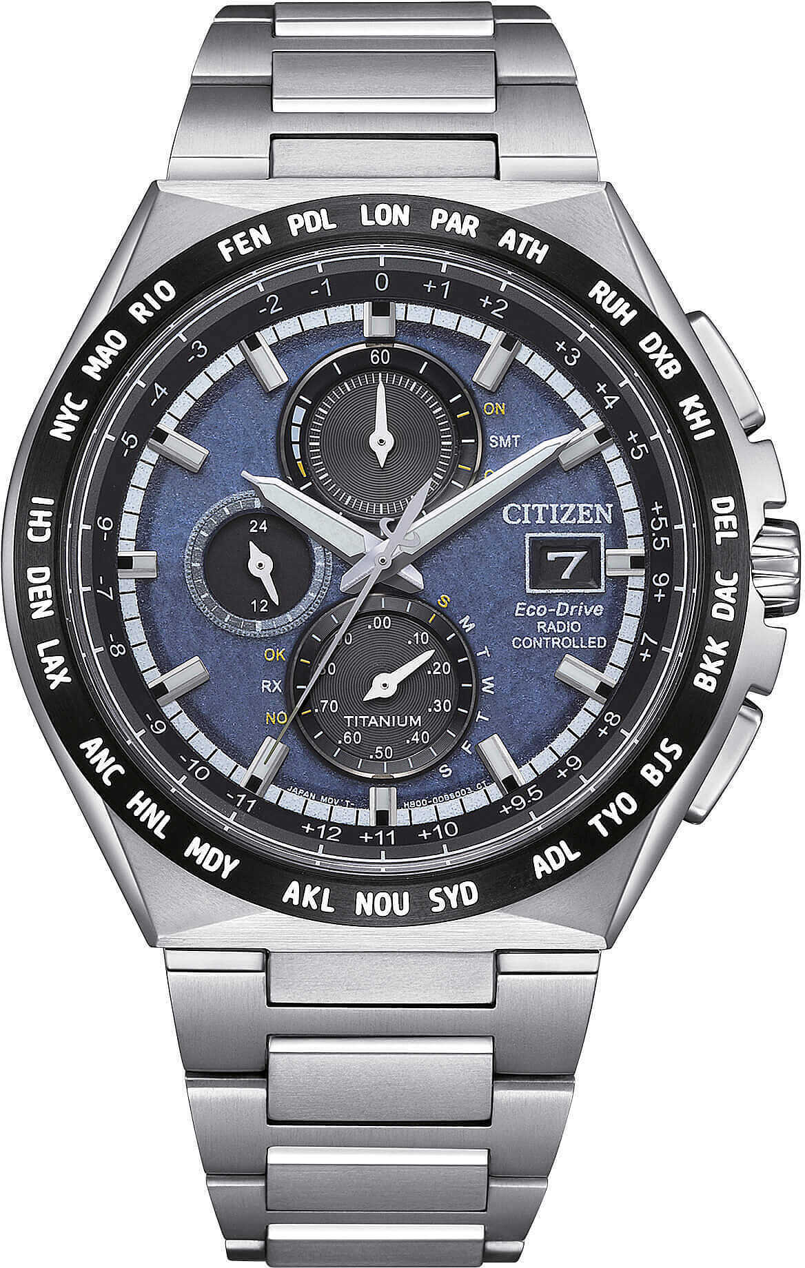 Chronograf Citizen Silver Collection Radio Controllati - muž