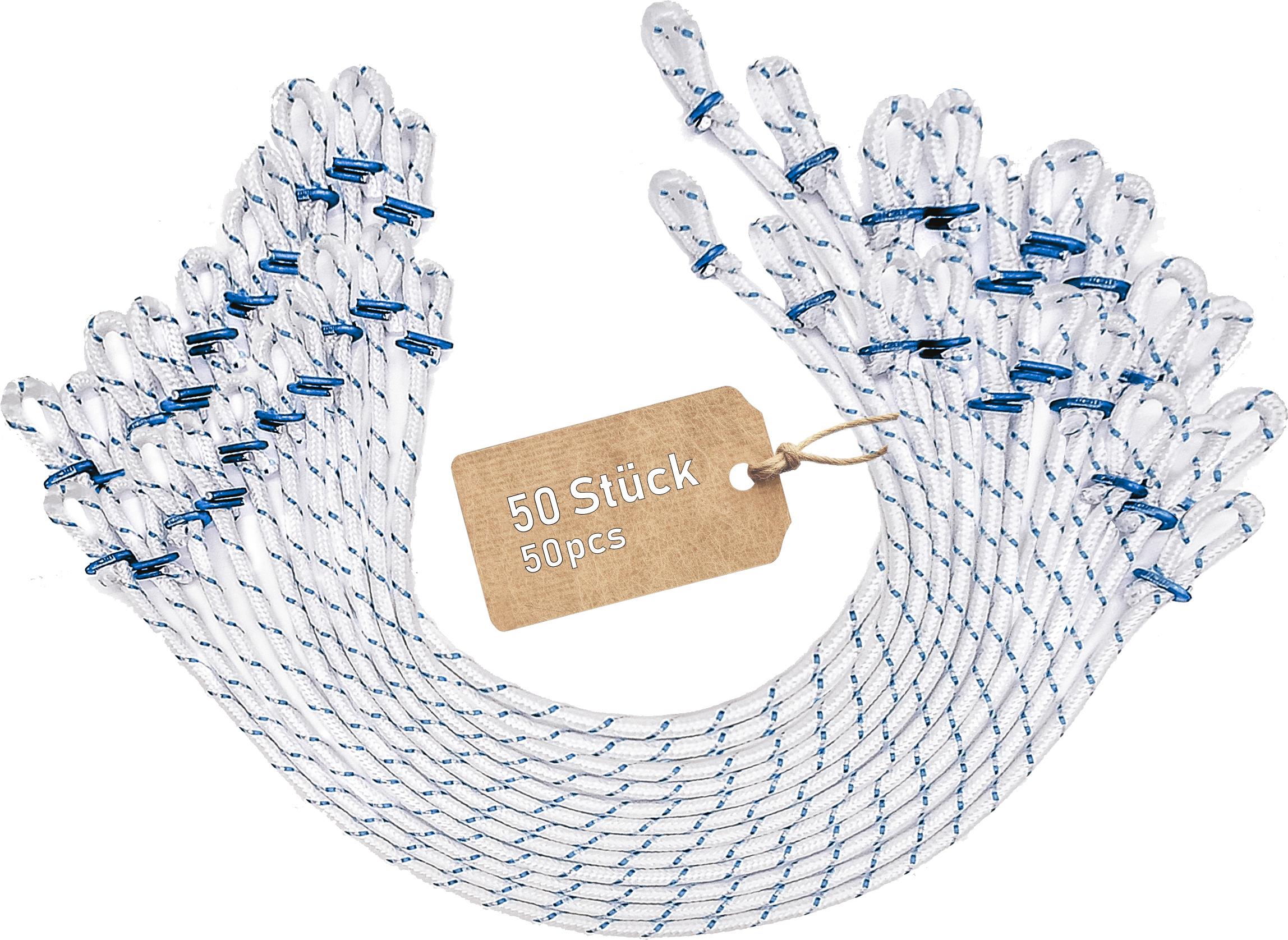 Innoventic FLAGLY Premium Fahnenschlinge – 50 Stück Fahnenschlingen zur Fahnenbefestigung von Fahnen und Flaggen am Fahnenmast