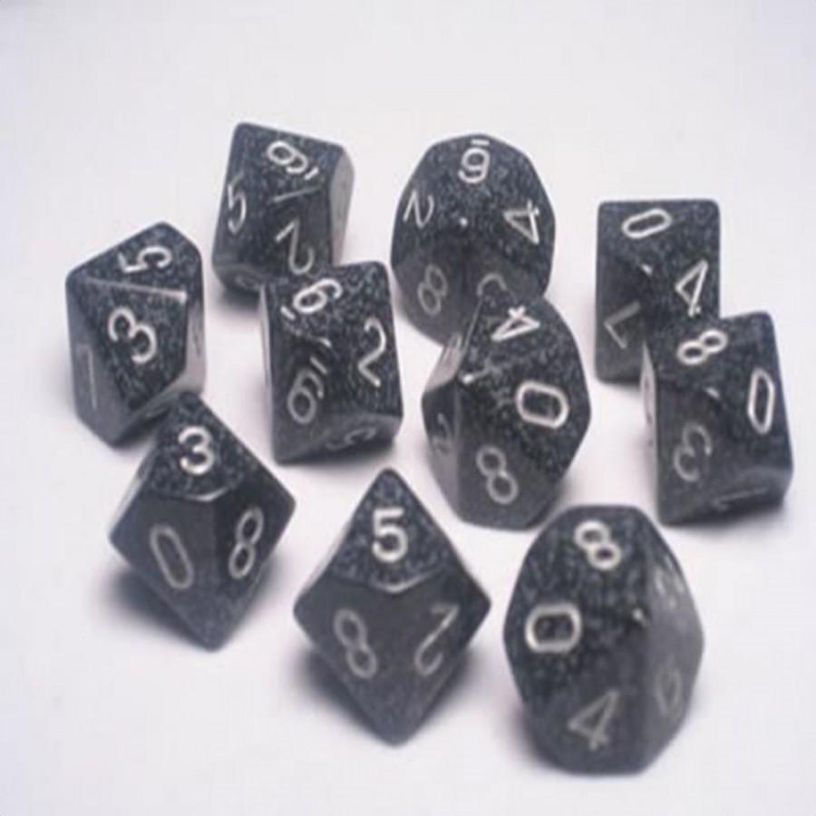 Chessex Ninja gesprenkelt D10 Würfel Set 10 Stück