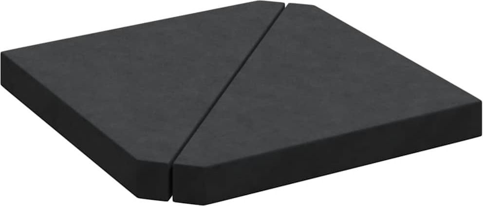 vidaXL Schirm-Gewichtsplatten 2 Stk. Schwarz Granit Dreieckig 14 kg 4100003