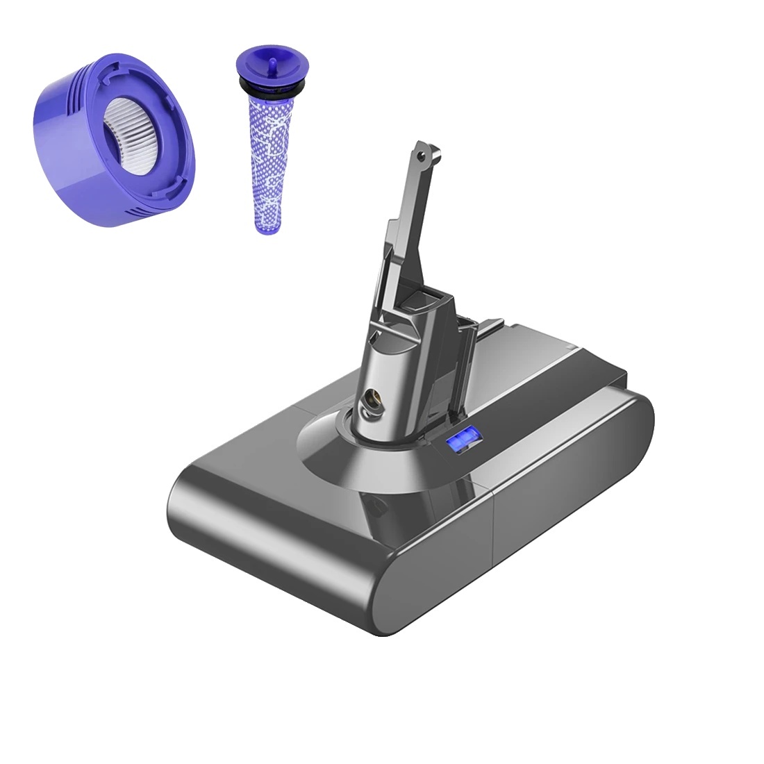 Batéria do ručného vysávača Dyson, kapacita 6000 mAh, kompatibilná s V6, V7, V8, V10 , 1 batéria 1pred 1po