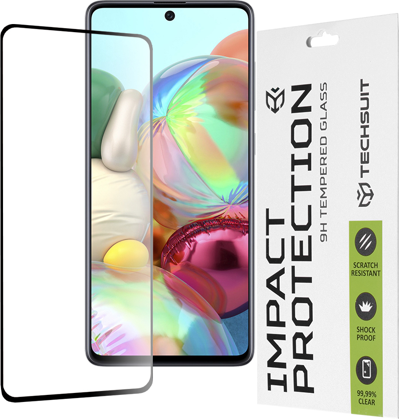 Techsuit Full Cover Impact Protection ochrana displeja pre Samsung Galaxy A71 4G/5G/M51/Note 10 Lite - čierna
