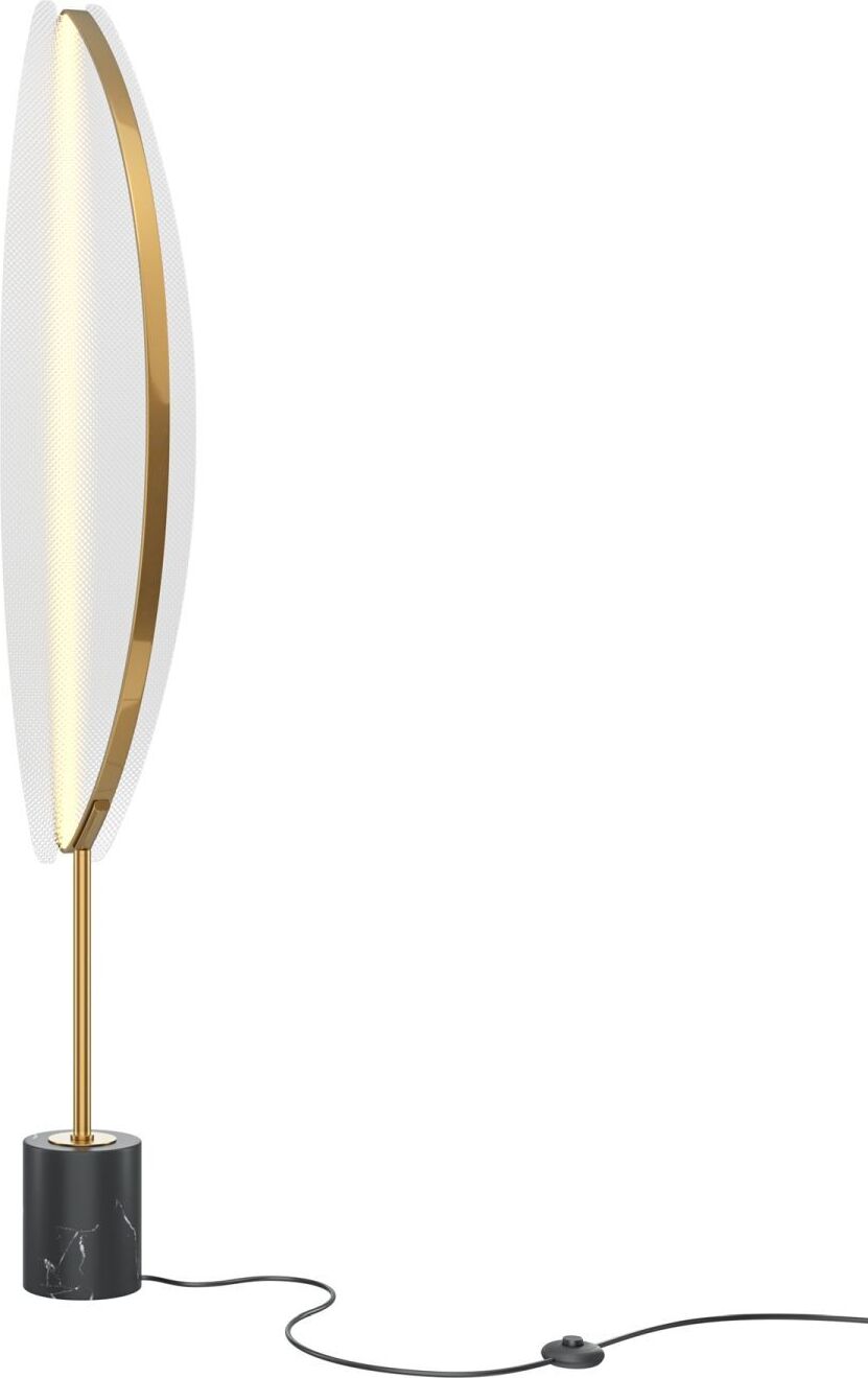 Licht-Erlebnisse LED Stehlampe Aluminium dimmbar 158 cm hoch in Messing 3000 K warmweißes Licht 1980 lm Modern Stehleuchte
