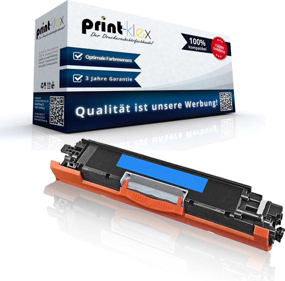 Print-Klex GmbH & Co.KG Kompatible Tonerkartusche für HP TopShot LaserJet Pro M 275 s TopShot LaserJet Pro M 275 t TopShot LaserJet Pro M 275 u CE311A 126A Cyan Blau - Office Print Serie AMH-HPCE310AA42