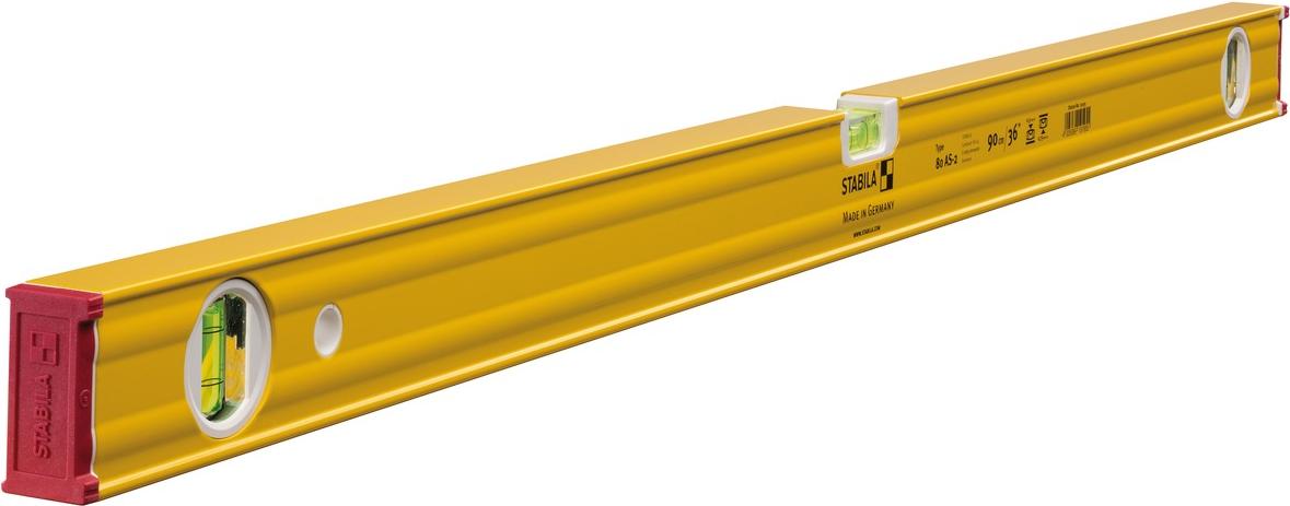 STABILA Messgeräte Stabila - 80 AS-2 Wasserwaage 3 Phiole 19195 90 cm