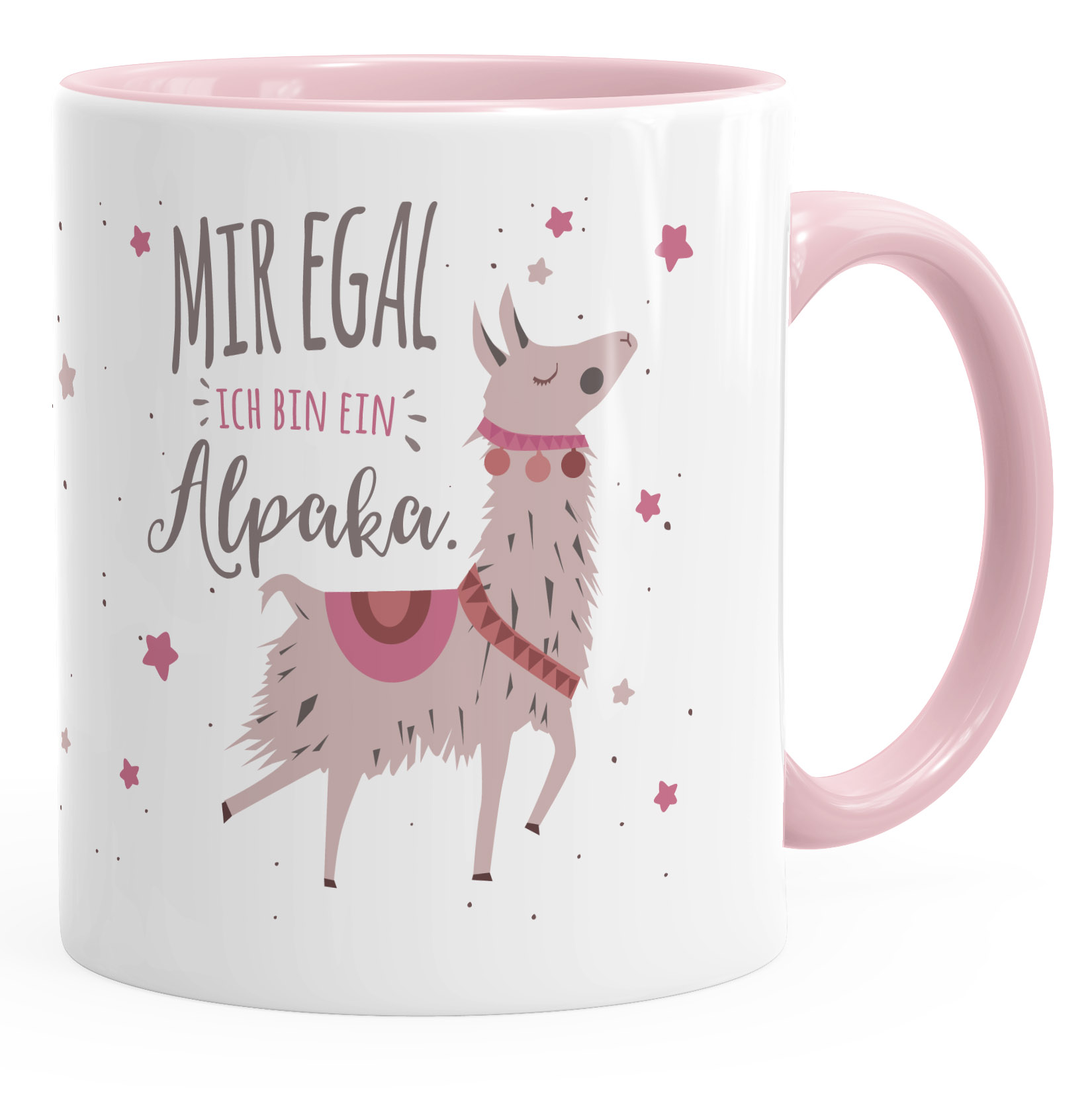 Tassendruck Alpaka-Tasse Just a Girl who Loves Alpacas Innen & Henkel Rosa 25 Jahre Erfahrung Mug/Cup/Becher/Lustig/mit Spruch/Lama/Witzig/Geschenk-Idee/Fun/Beste Qualität