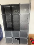 Kleiderschrank aus Kunststoff Modularer Kleiderschrank 183x37x147cm Wardrobe Rack Steckregal