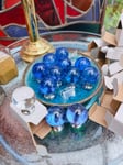 Knäufe aus Glas in kornblumenblau