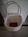 grand caddy en osier blanc