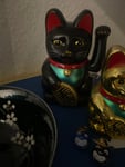 Schwarze Glückskatze
