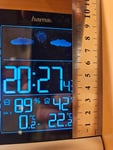 Hochwertige Wetterstation mit großer Uhranzeige. 