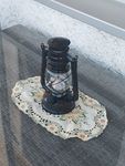 Super Lampe für den Balkon.
