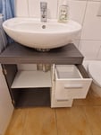 Waschbeckenunterschrank, Badezimmerschrank, 3 große Schubladen, 30 x 60 x 64 cm,