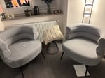 Sessel mit wellige Sessel mit willigen Falten auf der Sitzfläche.!!!