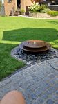 Feuerschale als Brunnen umfunktioniert 