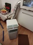 It does not cool as good as the description says and it is louder than expected, however it is adequate for making our living room cooler!