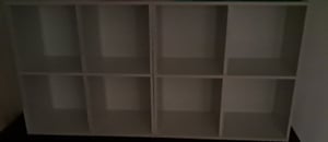 WOLTU Bücherregal Würfelregal 4 Fächer, Büroregal Aktenregal, Holzwerkstoff : Weiß Farbe: Weiß Kunden-Foto 1