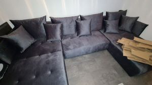 FURMEB24 ASPEN U sofa narożna z funkcją spania półka na pościel 346x188cm, sofa w kształcie litery U, beżowa Zdjęcie produktu od klienta nr 2
