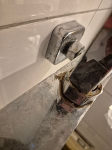 Duscharmatur Komplettset mit Regendusche & Duscharmatur Regendusche, Thermostat, höhenverstellbar 84-121cm, 23cm Kopfbrause, 3 Strahlarten, Chrom Kunden-Foto 1