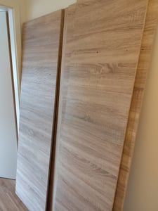 Schwebetürenschrank Kleiderschrank Schrank 203cm Weiß/Weiß semigloss mit Spiegel und Zierleisten Pola 35 Kunden-Foto 3