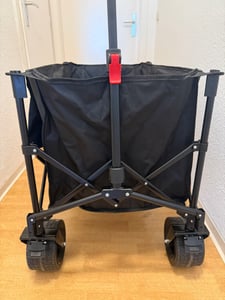 HyperMotion Bollerwagen faltbar XL 200L – Transportwagen mit großen Rädern, Campingwagen, Strandwagen bis 80 kg, schwarz Kunden-Foto 1