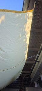 Sonnensegel Wasserdicht Rechteckig 4x4M, Sonnenschutz Windschutz Segeltuch Reißfest 420D Oxford Gewebe mit Ösen und Seile für Balkon Garten Camping Kunden-Foto 1