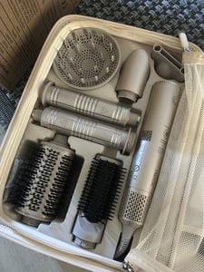 MCURO Warmluftbürste 7-in-1 Multihaarstyler 110000 U/Min,Lockenstab Auto-Wrap Ionen Föhn Airstyler,Hairstyler,Haartrockner,Lockenstab & Glätteisen,mit Reisebox Kunden-Foto 2