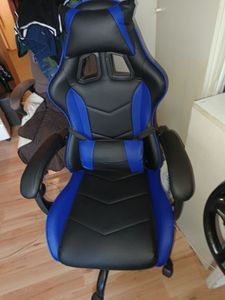 Delman Bürostuhl Gaming Stuhl Massage Gaming Sessel Ergonomischer mit Fußstütze Kopfstütze Massage-Lendenkissen Gaming Chair Drehsessel 02-0042 Grau Kunden-Foto 5