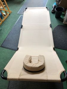 Składany leżak ogrodowy COSTWAY, leżak z otworem na twarz, 3 poduszki i regulowanym oparciem, leżak plażowy o nośności do 150 kg, wymiary 194 x 63 x 37 cm Zdjęcie produktu od klienta nr 1