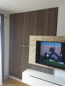 Pannelli acustici in look legno per una piacevole acustica ambientale 118 x 60 cm Rovere bianco Foto del cliente 10