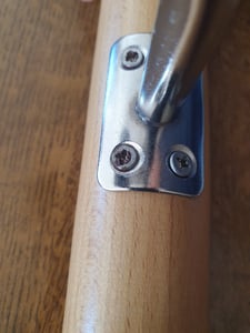 Buche Holz Handlauf Treppengeländer Geländer für Treppe Wandhandlauf Wand seitliche Montage Auswahl Länge 50 - 500 cm, Länge:60 cm Kunden-Foto 3