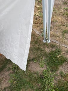 Jayseuw Pavillon 3x6m, Festzelt Gartenzelt Wasserdicht, UV-Schutz, mit 5 Seitenteilen und 1 Eingängen, für Garten Terrasse Feier Party, weiß Kunden-Foto 2
