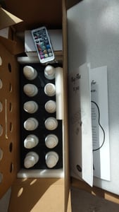 Duni LED Set wiederaufladbar mehrfarbiges Licht 12er Set 70 x 40mm Kunden-Foto 1