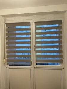 Estika Doppelrollo Klemmfix - 70 x 150 cm - Taupe - Duo Rollo ohne Bohren Kunden-Foto 1