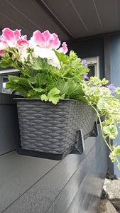 Vaso da fiori KADAX "Castro", vaso con manici, 60 cm, antracite, 4 pezzi Foto del cliente 2